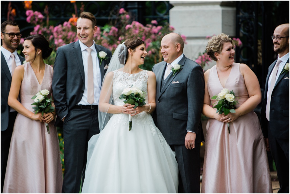 Wedding Party laughing